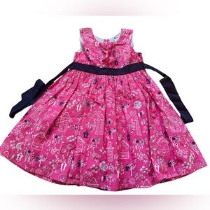 Westside Girls Pink Printed Sleeveless Fit & Flare Dress 5–6 Years